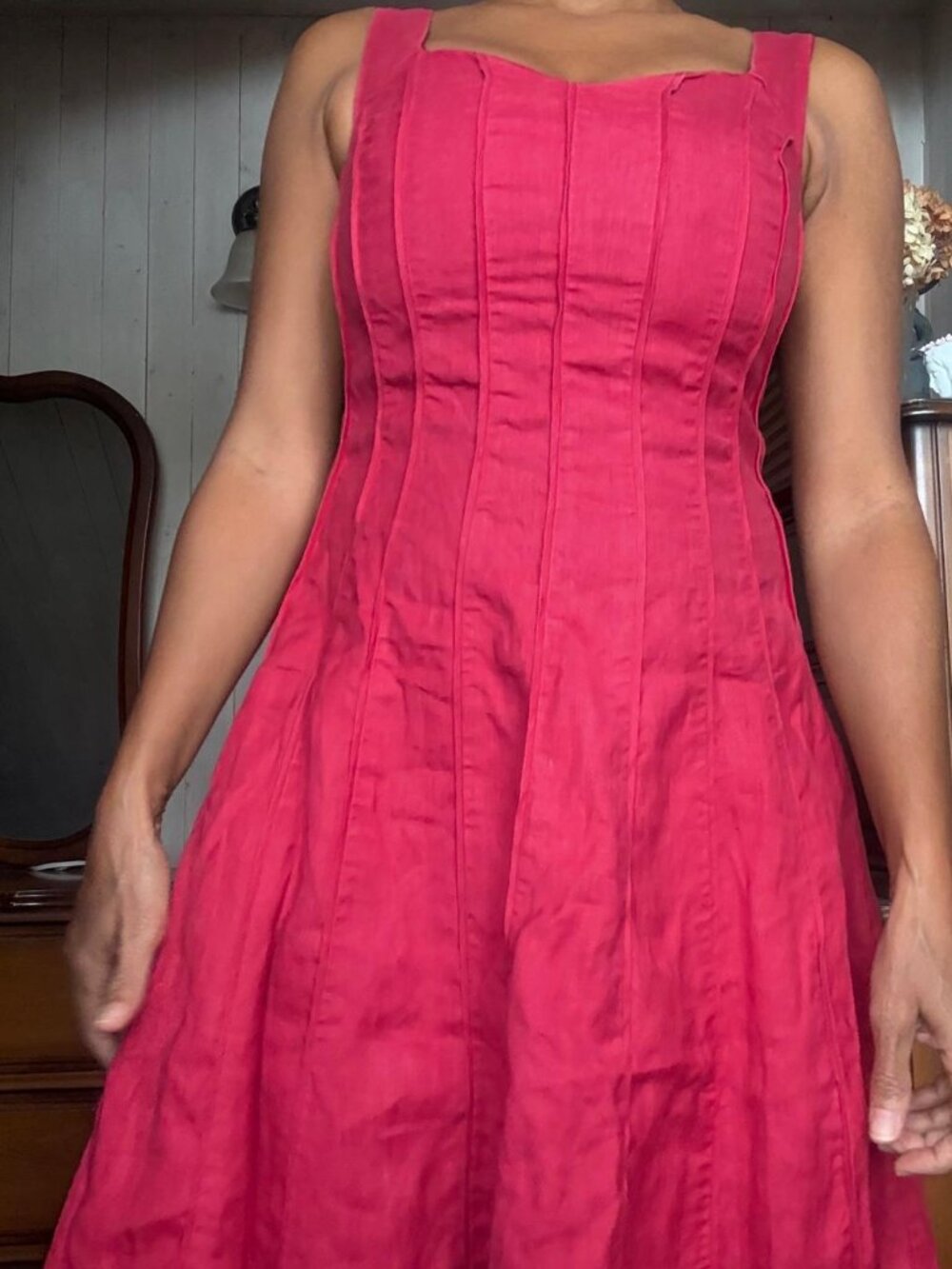 Robe en lin , contemporaine